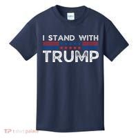 I Stand With President Trump Kids T-Shirt thumb 0