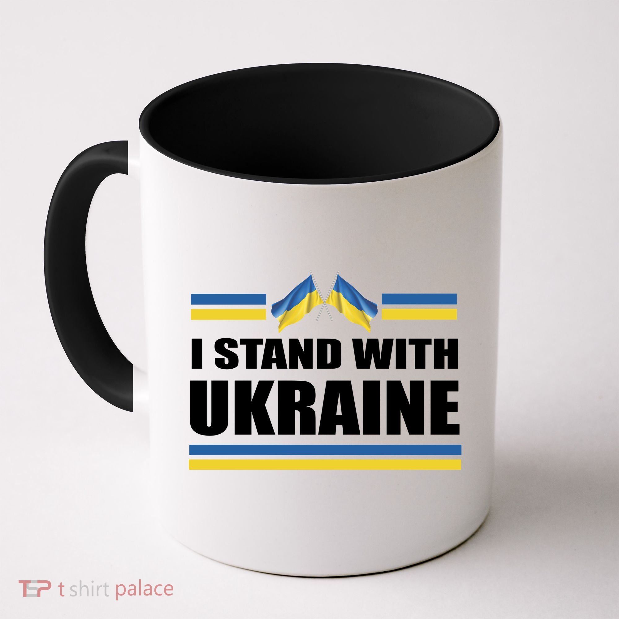 I Stand With Ukraine Ukrainian Flags Coffee Mug