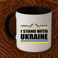 I Stand With Ukraine Ukrainian Flags Coffee Mug thumb 2