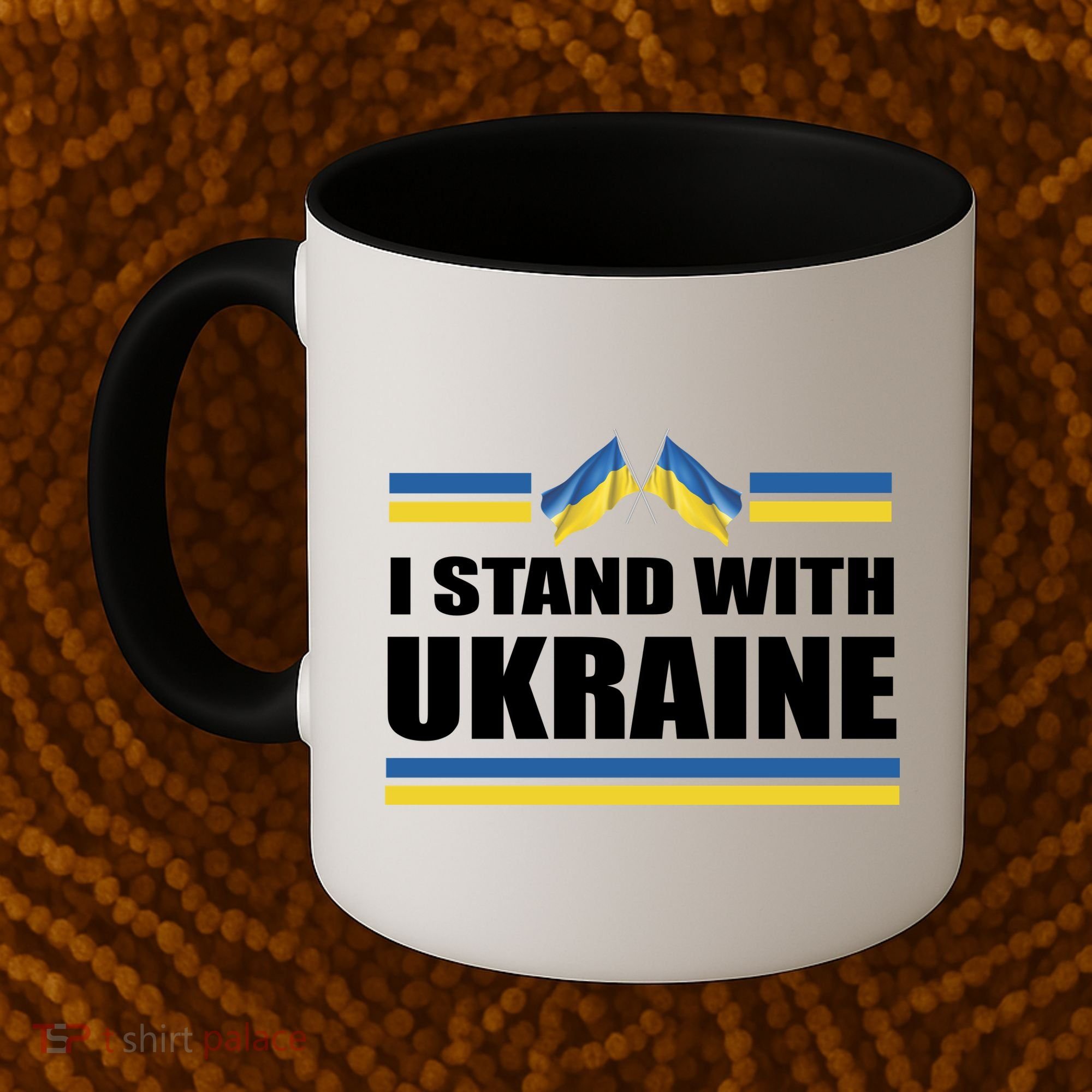 I Stand With Ukraine Ukrainian Flags Coffee Mug