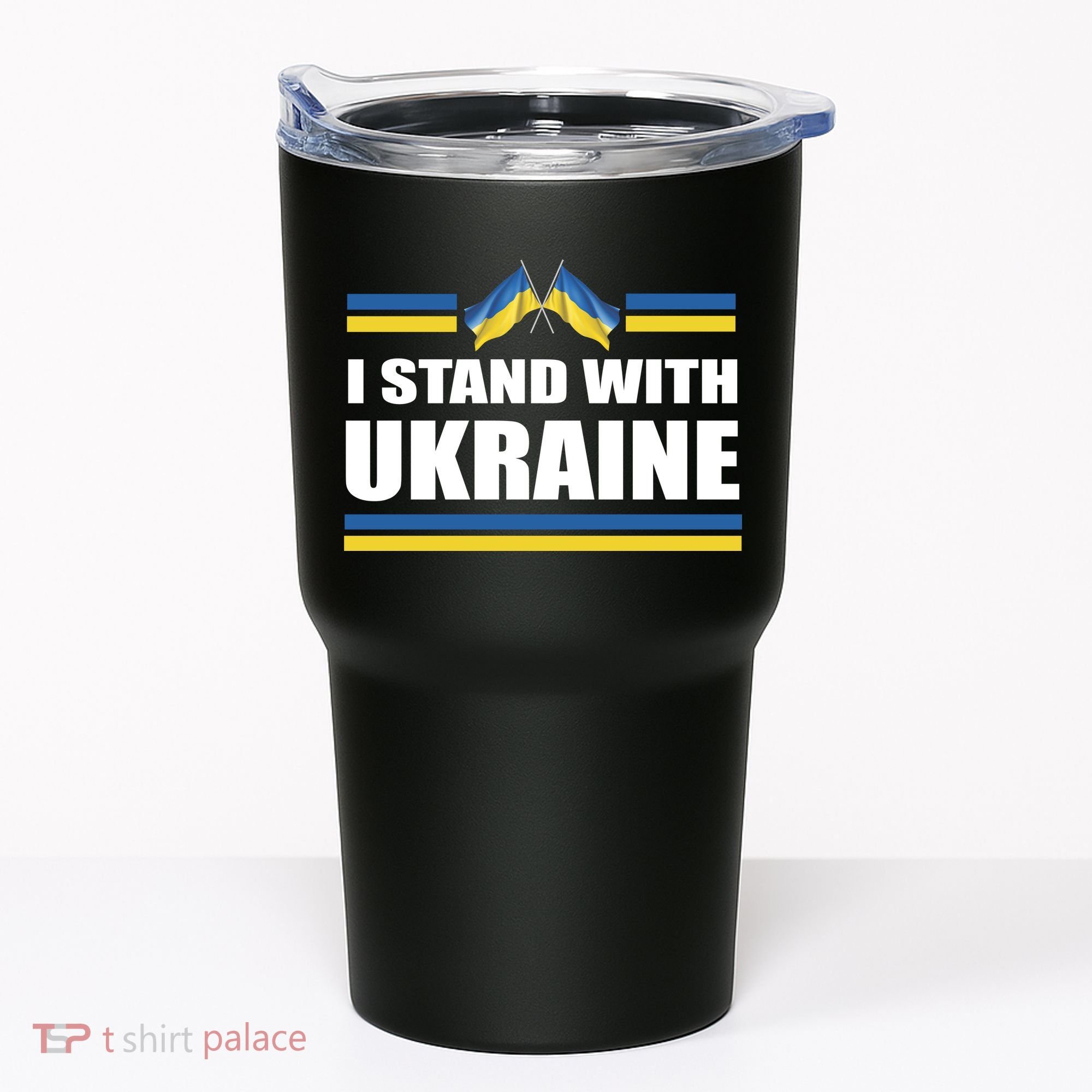 I Stand With Ukraine Ukrainian Flags Tumbler