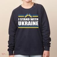 I Stand With Ukraine Ukrainian Flags Women's Sweatshirt thumb 0