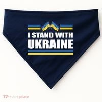 I Stand With Ukraine Ukrainian Flags USA-Made Doggie Bandana thumb 0