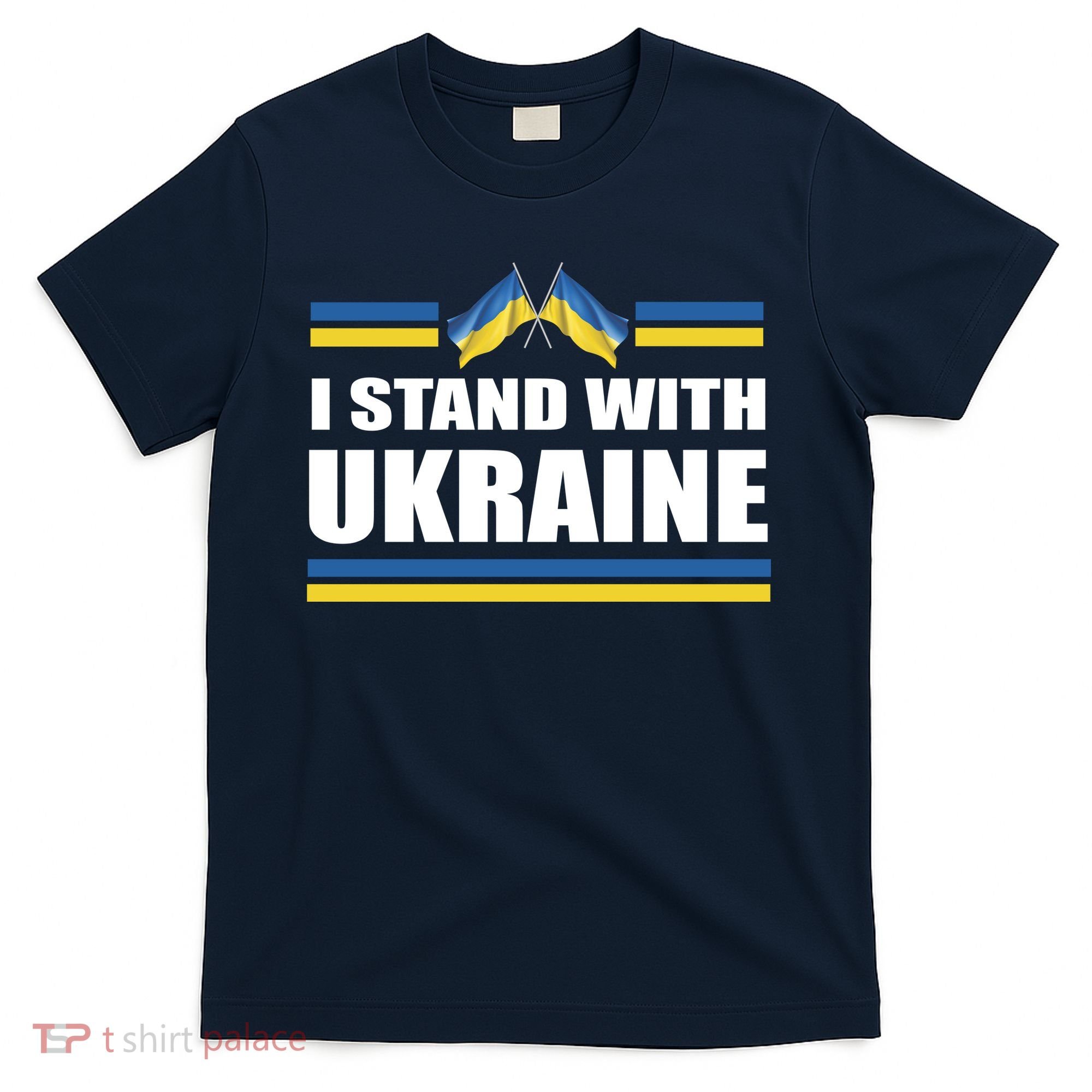 I Stand With Ukraine Ukrainian Flags T-Shirt