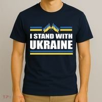 I Stand With Ukraine Ukrainian Flags T-Shirt thumb 3