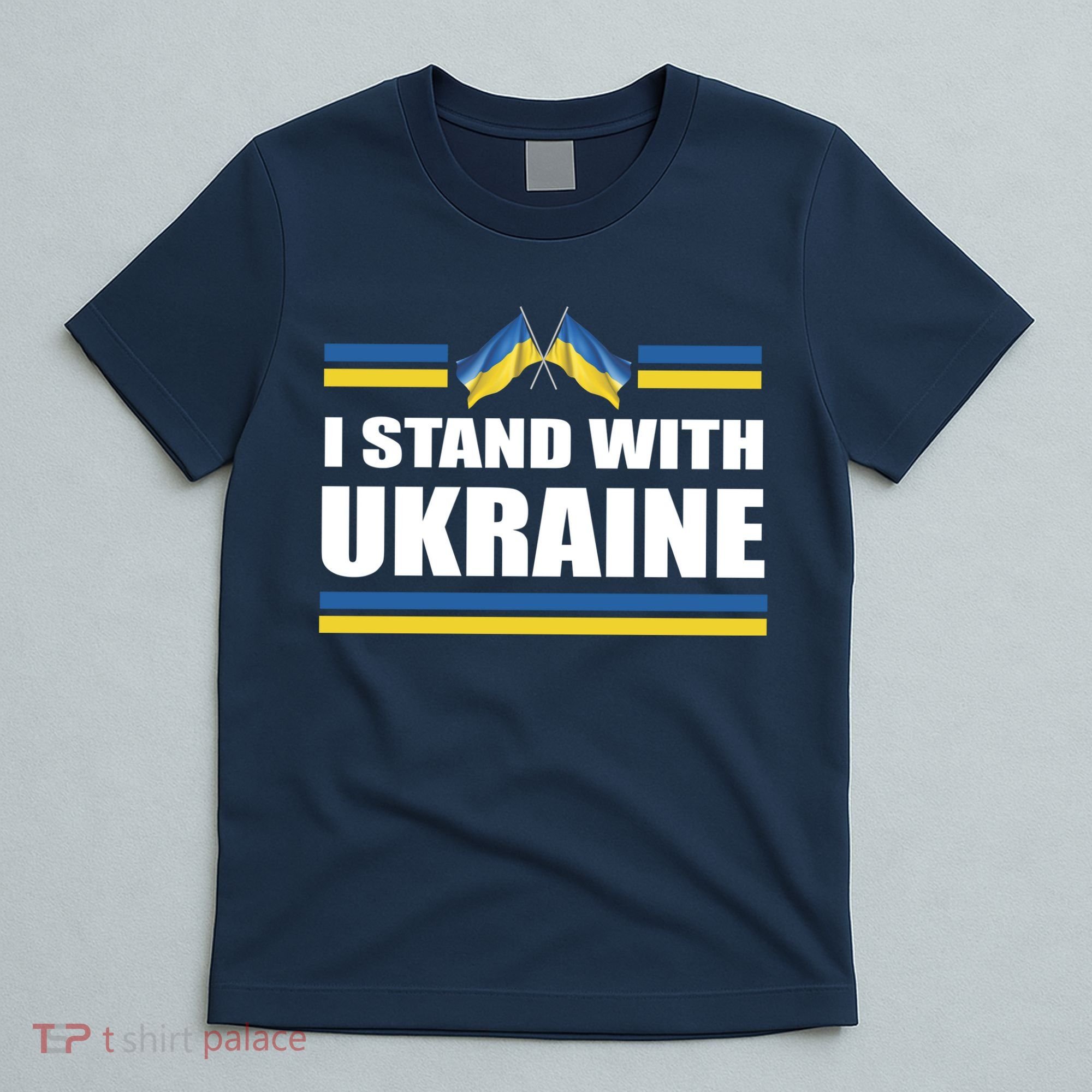 I Stand With Ukraine Ukrainian Flags T-Shirt