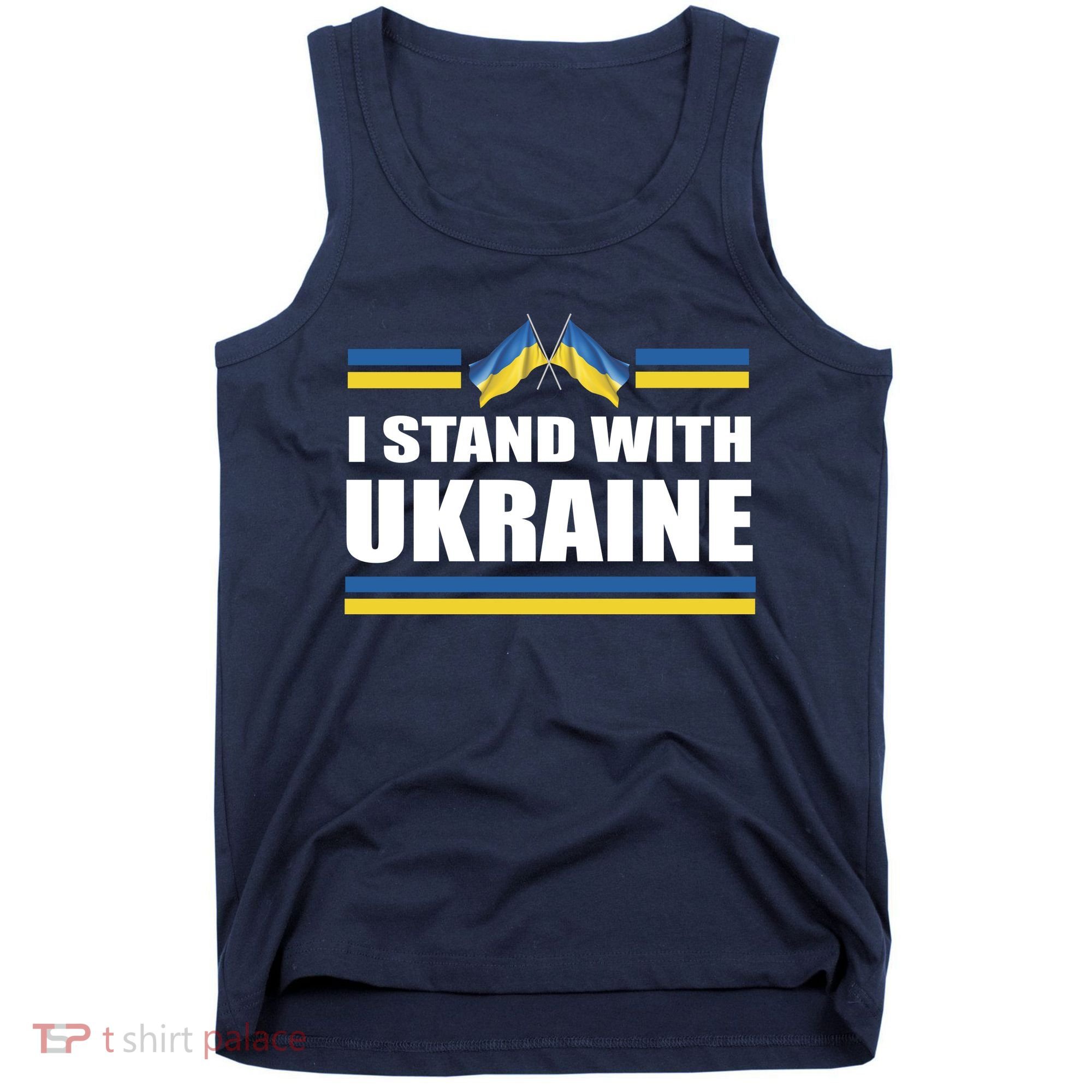 I Stand With Ukraine Ukrainian Flags Tank Top