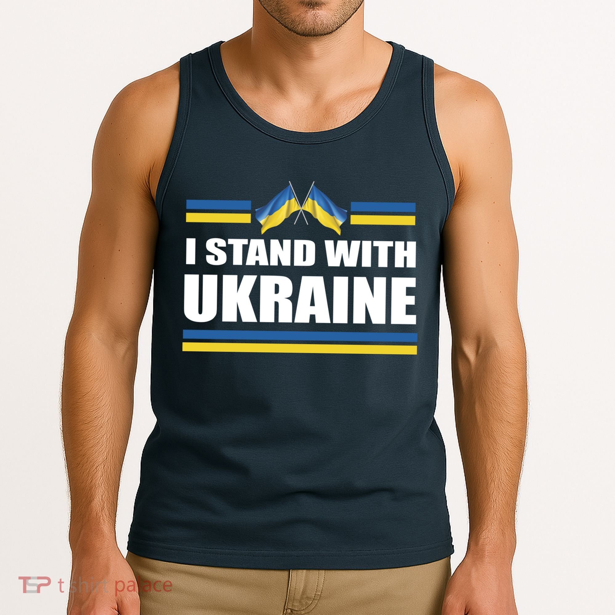 I Stand With Ukraine Ukrainian Flags Tank Top