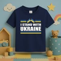 I Stand With Ukraine Ukrainian Flags Toddler T-Shirt thumb 3