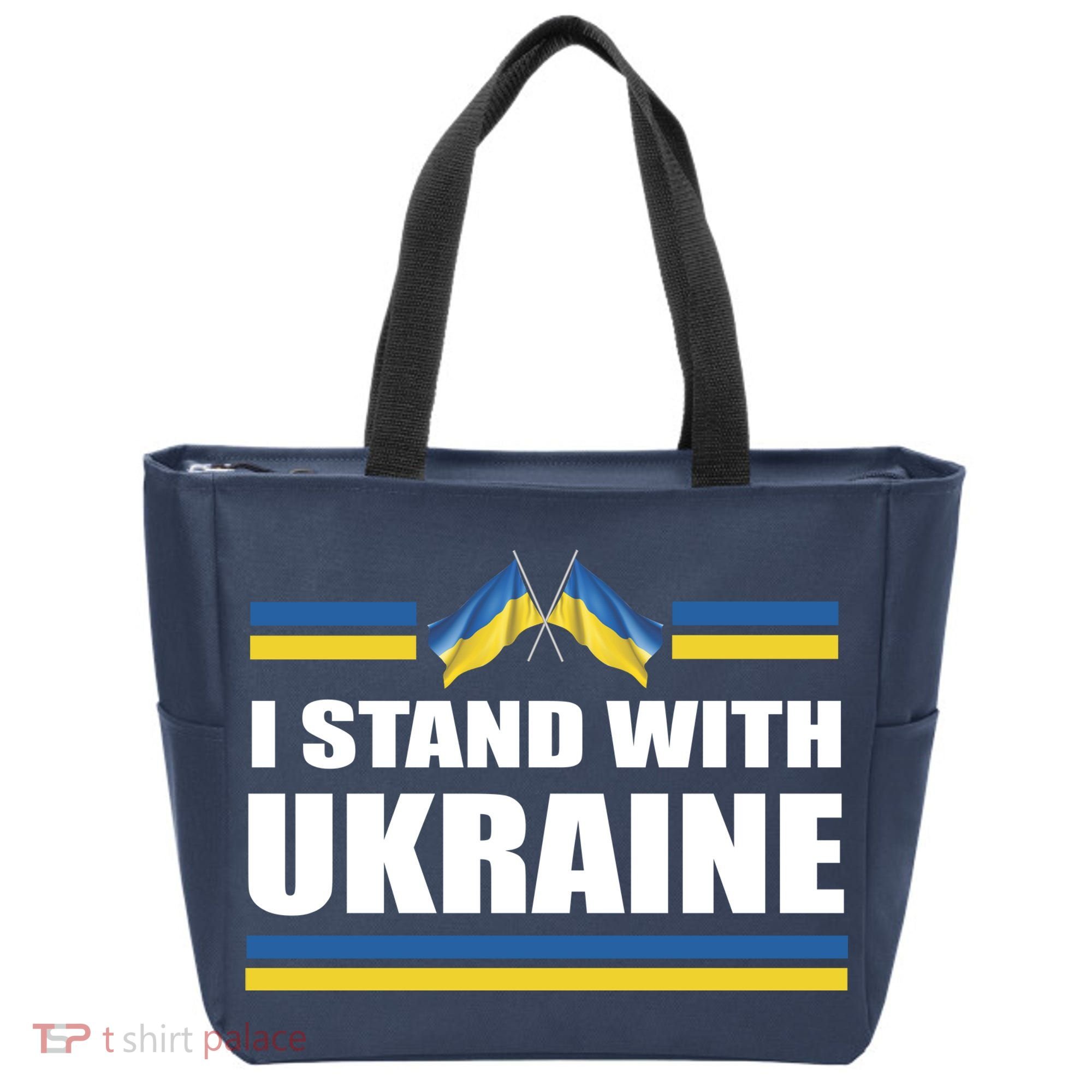 I Stand With Ukraine Ukrainian Flags Tote Bag