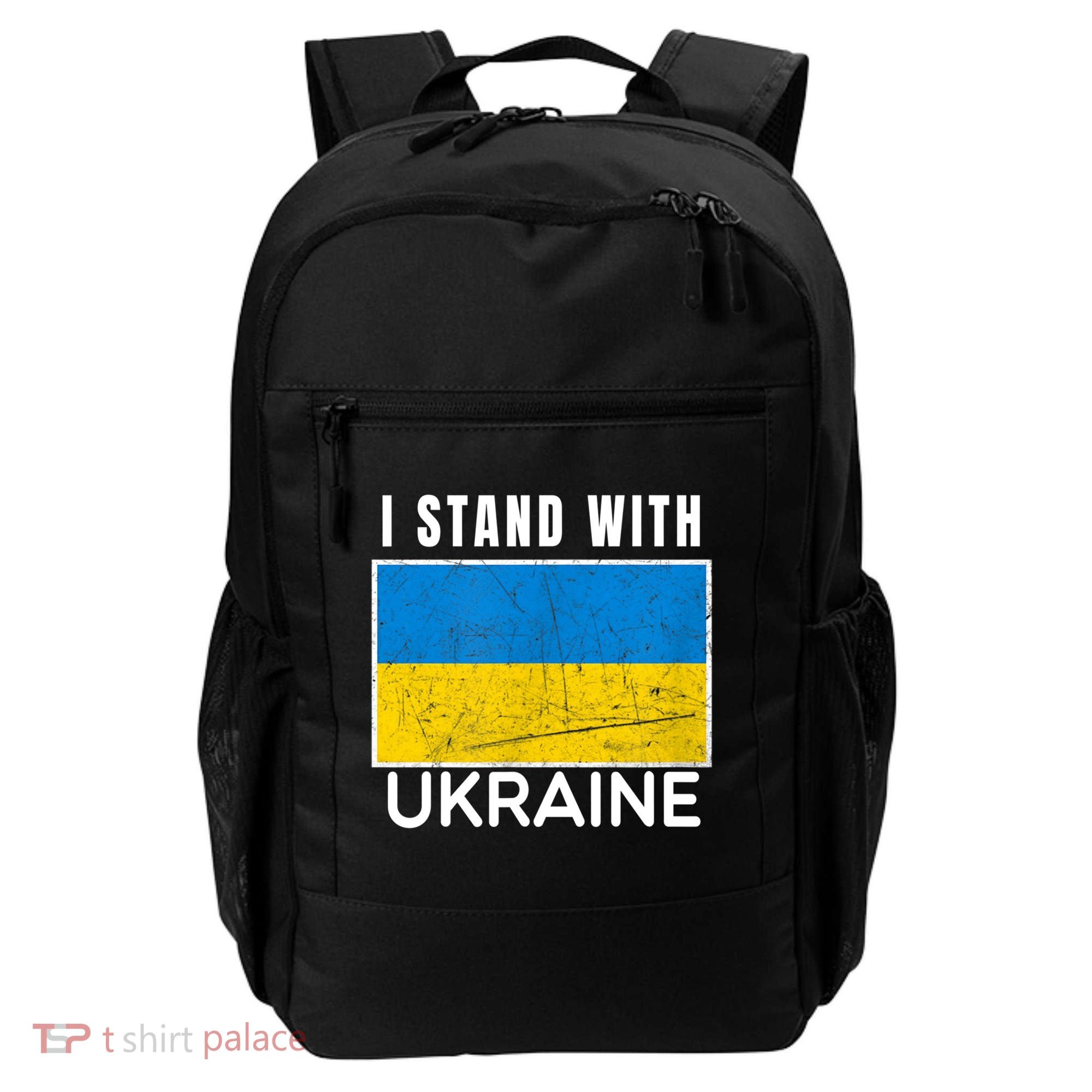 I Stand With Ukraine Flag For Ukrainian Lover Gift Backpack