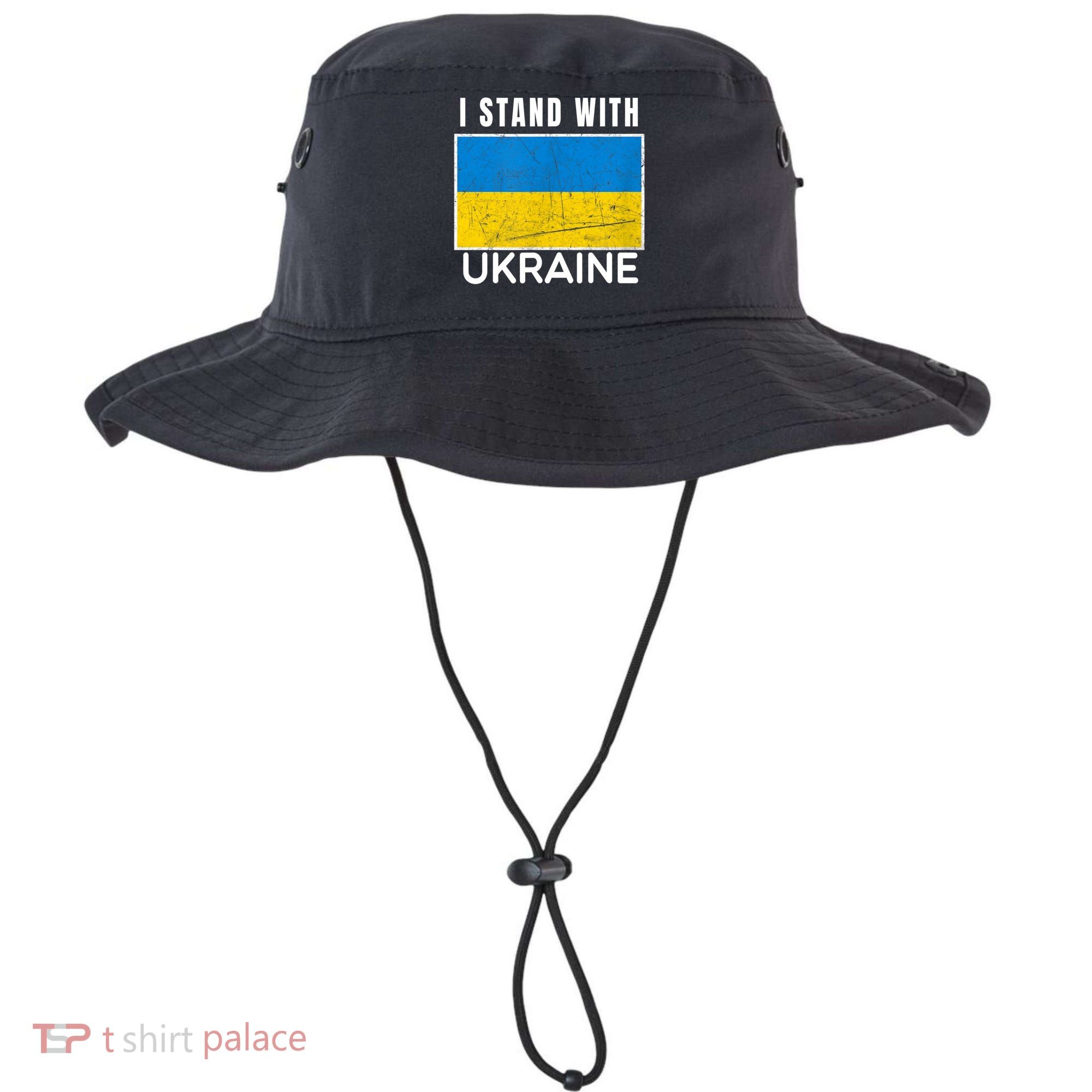 I Stand With Ukraine Flag For Ukrainian Lover Gift Bucket Hat