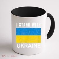 I Stand With Ukraine Flag For Ukrainian Lover Gift Coffee Mug thumb 1
