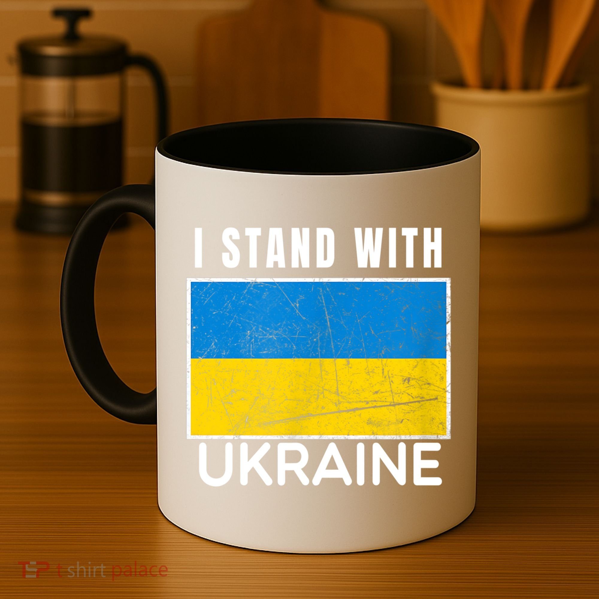 I Stand With Ukraine Flag For Ukrainian Lover Gift Coffee Mug
