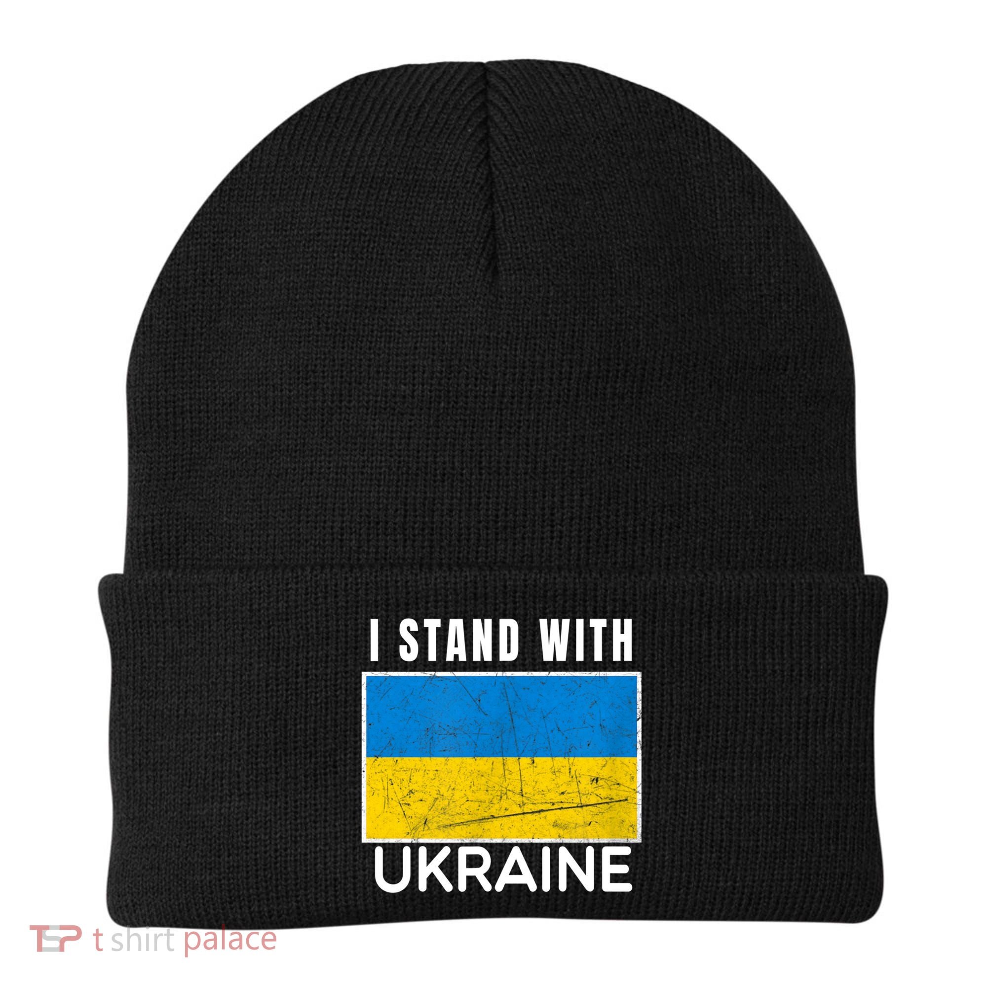 I Stand With Ukraine Flag For Ukrainian Lover Gift Beanie