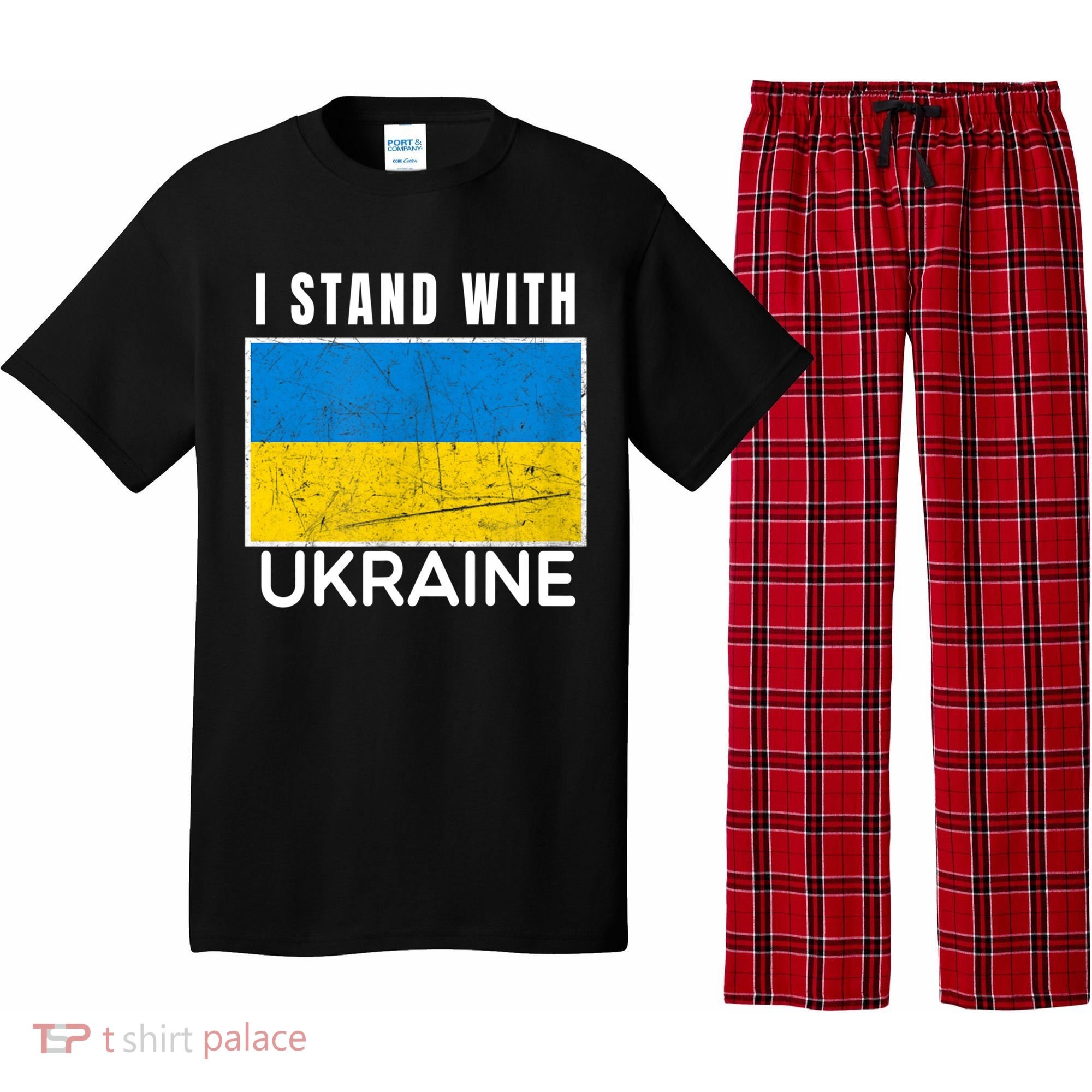 I Stand With Ukraine Flag For Ukrainian Lover Gift Pajama Set