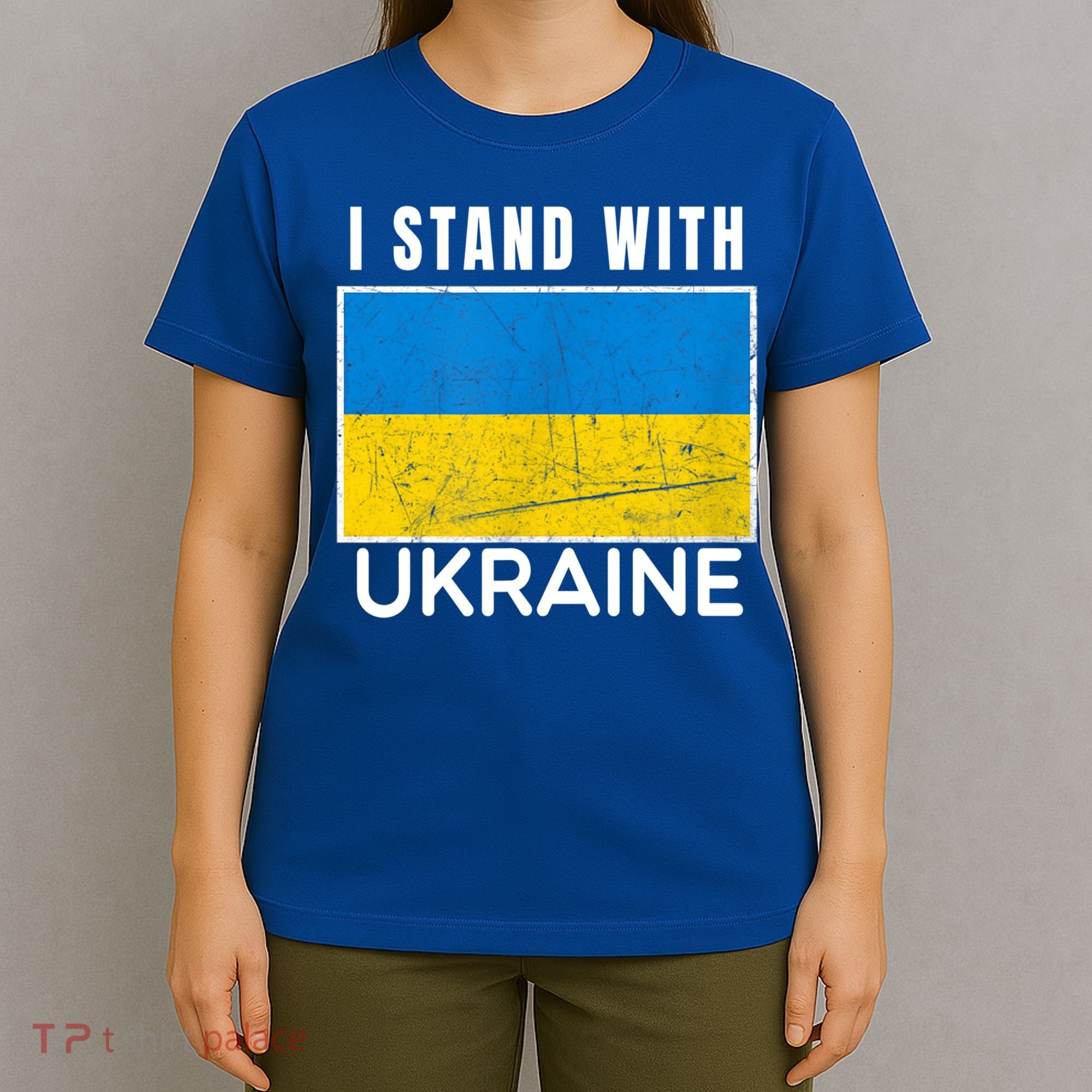I Stand With Ukraine Flag For Ukrainian Lover Gift T-Shirt