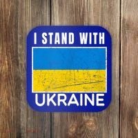 I Stand With Ukraine Flag For Ukrainian Lover Gift Coaster thumb 0