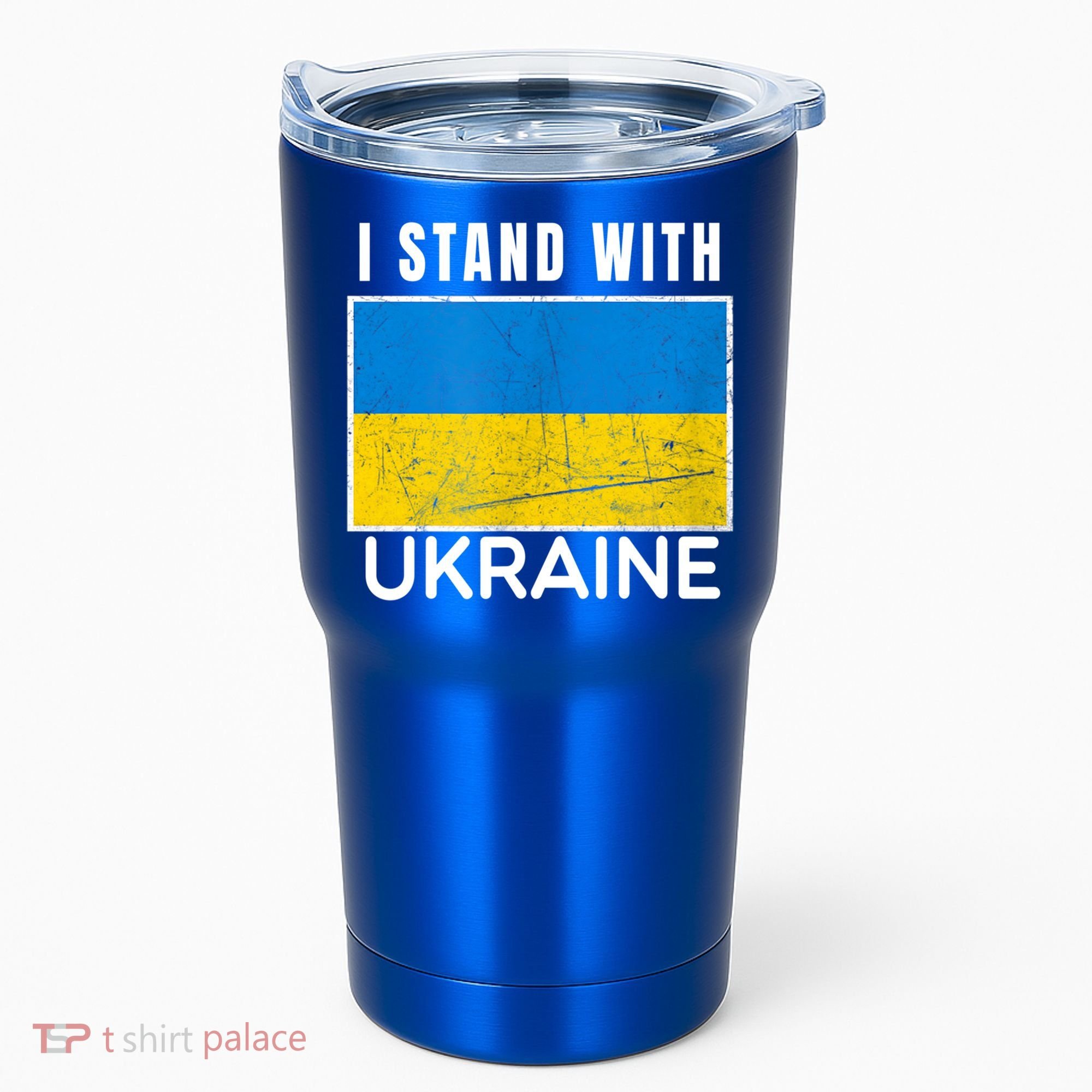 I Stand With Ukraine Flag For Ukrainian Lover Gift Tumbler