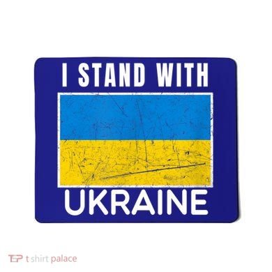 I Stand With Ukraine Flag For Ukrainian Lover Gift Mousepad