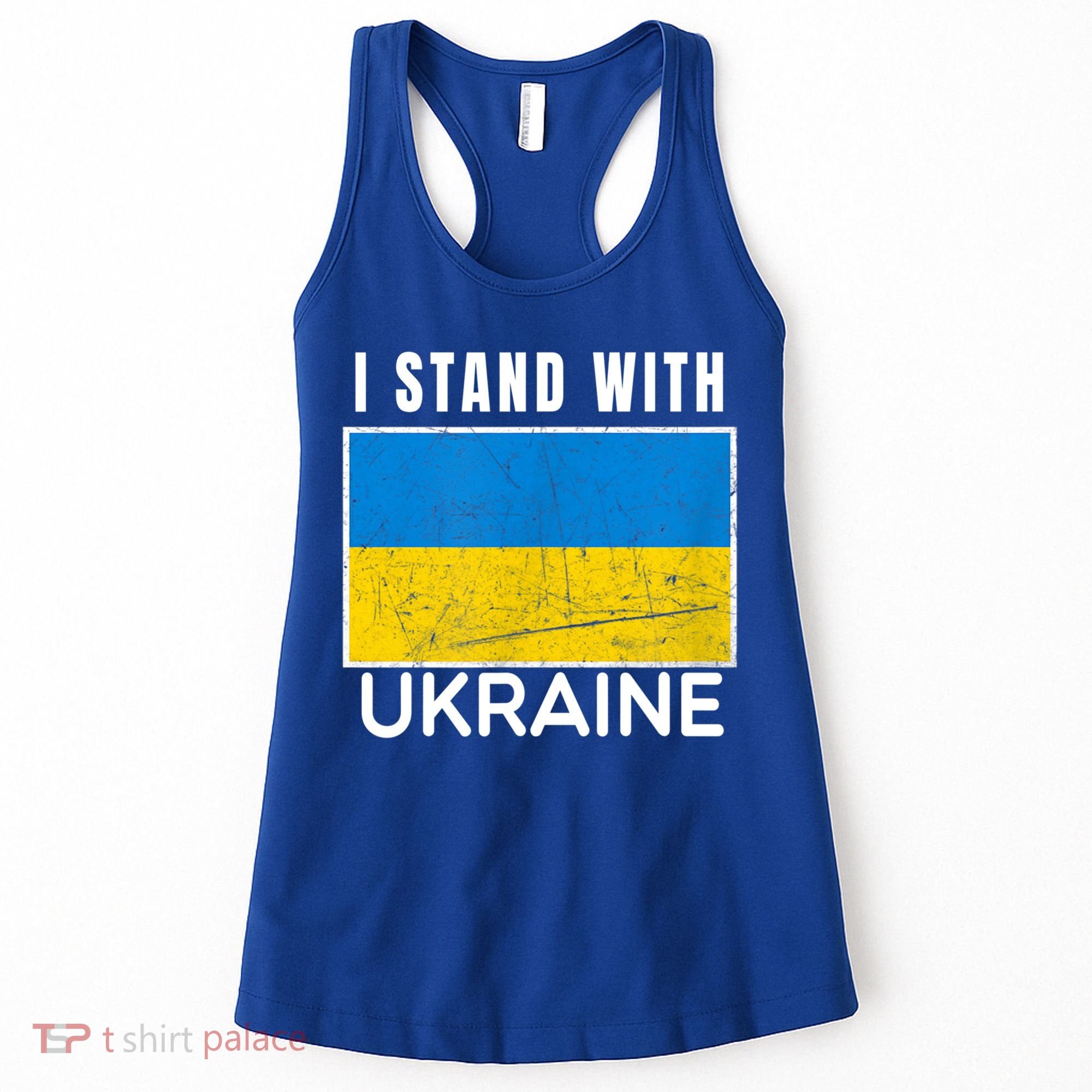 I Stand With Ukraine Flag For Ukrainian Lover Gift Women's Tank Top
