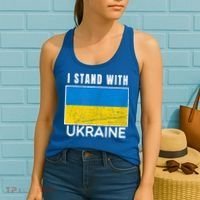 I Stand With Ukraine Flag For Ukrainian Lover Gift Women's Tank Top thumb 2