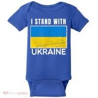 I Stand With Ukraine Flag For Ukrainian Lover Gift Baby Bodysuit thumb 0