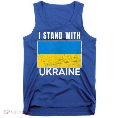 I Stand With Ukraine Flag For Ukrainian Lover Gift Tank Top