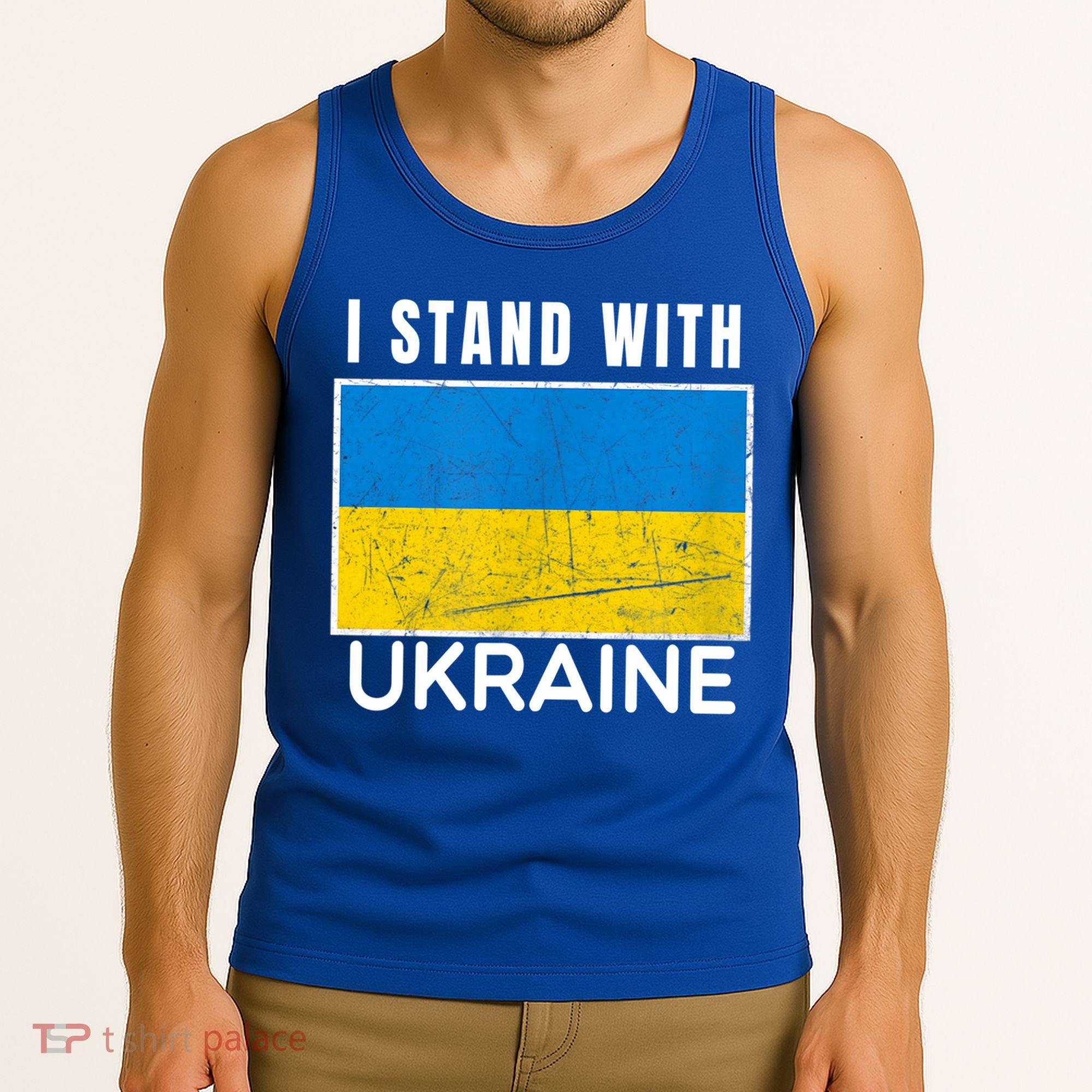 I Stand With Ukraine Flag For Ukrainian Lover Gift Tank Top