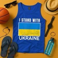 I Stand With Ukraine Flag For Ukrainian Lover Gift Tank Top thumb 4