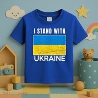 I Stand With Ukraine Flag For Ukrainian Lover Gift Toddler T-Shirt thumb 3