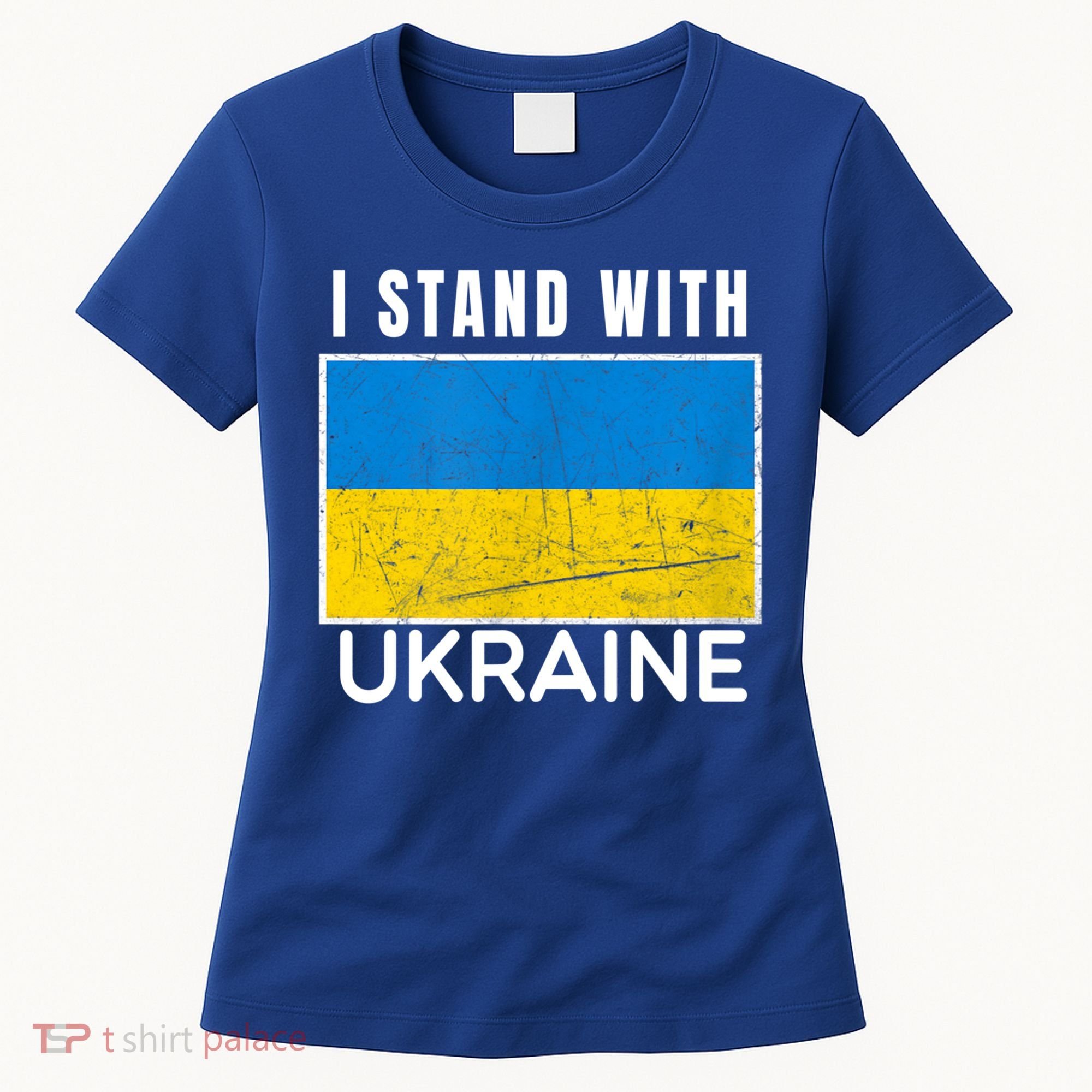 I Stand With Ukraine Flag For Ukrainian Lover Gift Women's T-Shirt