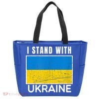 I Stand With Ukraine Flag For Ukrainian Lover Gift Tote Bag thumb 0