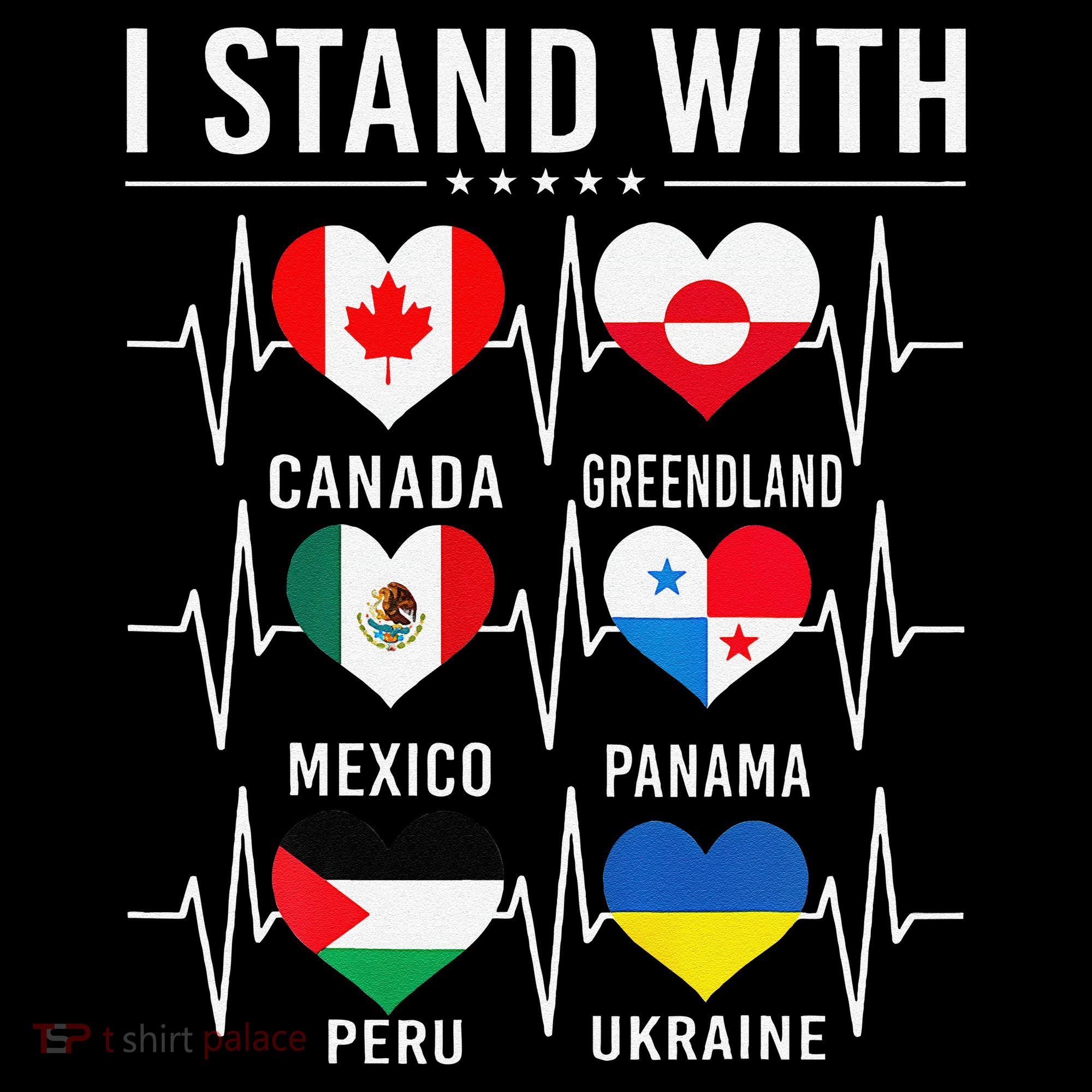 I Stand With Canada Greenland Mexico Panama Gaza Ukraine Coffee Mug