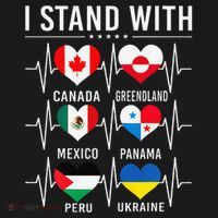 I Stand With Canada Greenland Mexico Panama Gaza Ukraine Coaster thumb 2
