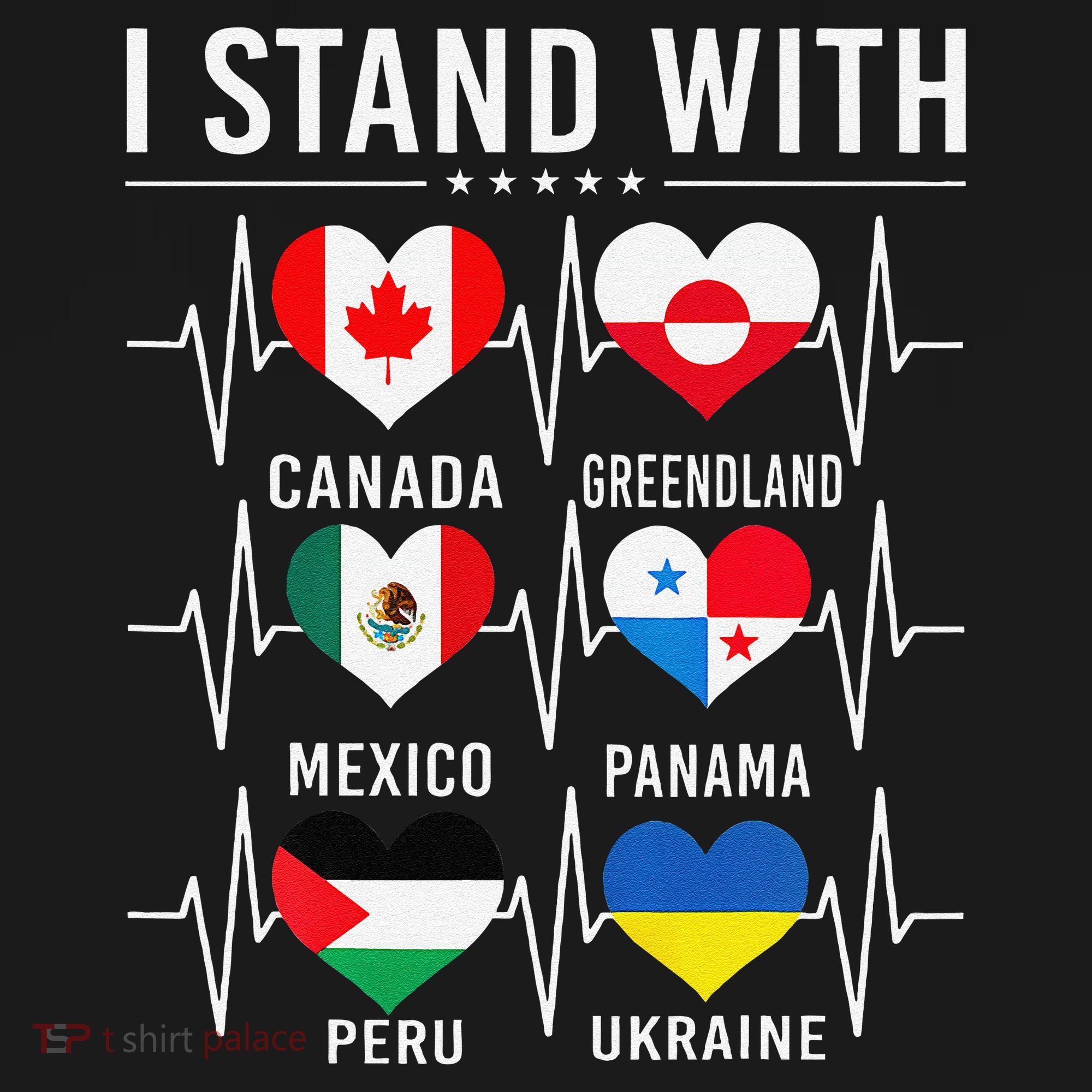 I Stand With Canada Greenland Mexico Panama Gaza Ukraine Women's Hoodie