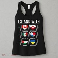 I Stand With Canada Greenland Mexico Panama Gaza Ukraine Women's Tank Top thumb 3