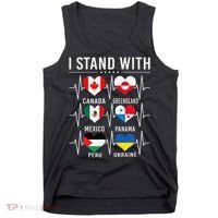 I Stand With Canada Greenland Mexico Panama Gaza Ukraine Tank Top thumb 0