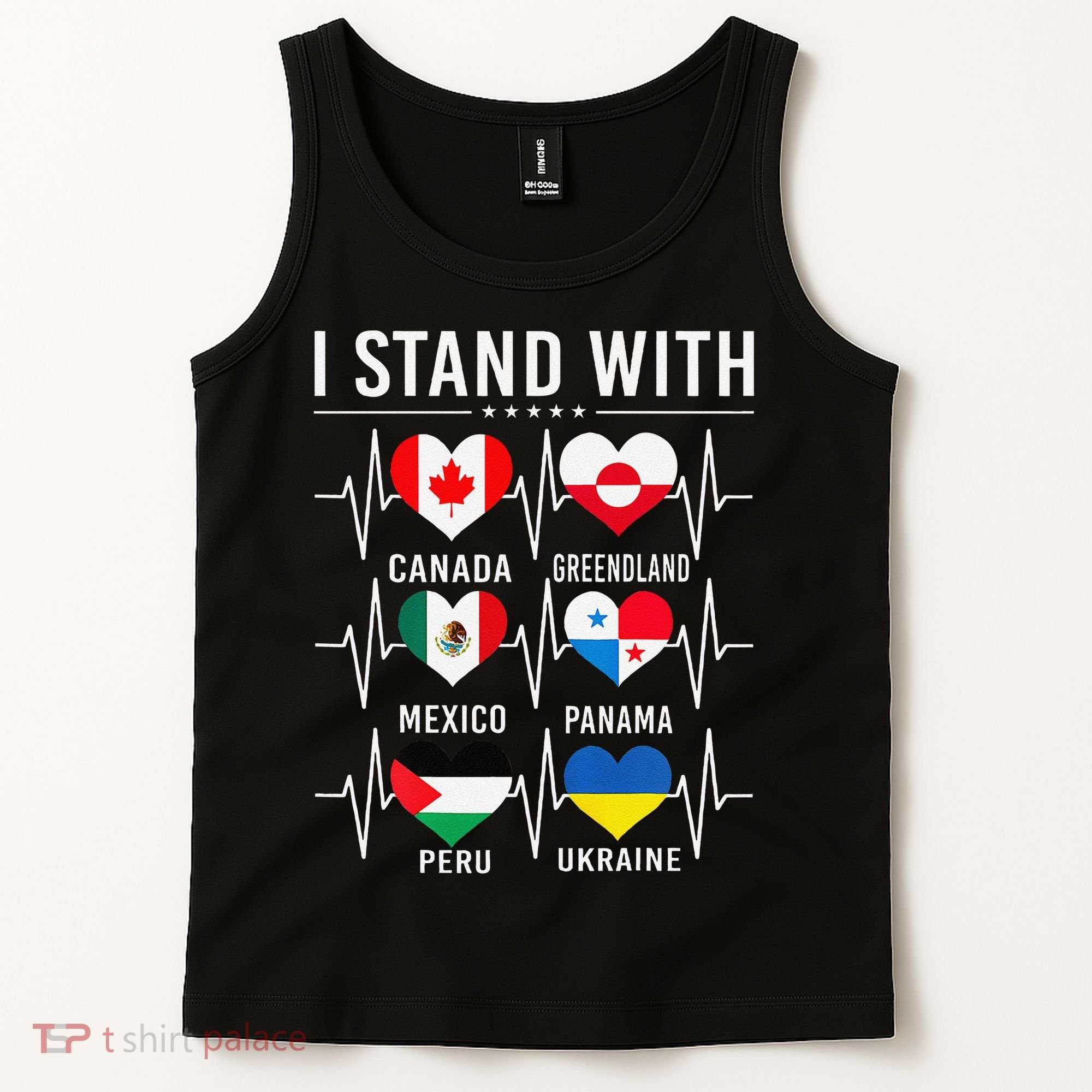 I Stand With Canada Greenland Mexico Panama Gaza Ukraine Tank Top