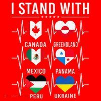 I Stand With Canada Greenland Mexico Panama Gaza Ukraine Santa Hat thumb 1