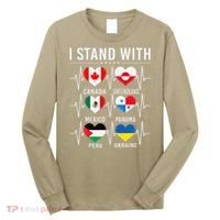 I Stand With Canada Greenland Mexico Panama Gaza Ukraine Long Sleeve Shirt thumb 0