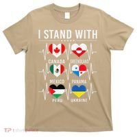 I Stand With Canada Greenland Mexico Panama Gaza Ukraine T-Shirt thumb 0