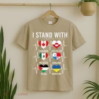 I Stand With Canada Greenland Mexico Panama Gaza Ukraine T-Shirt thumb 2