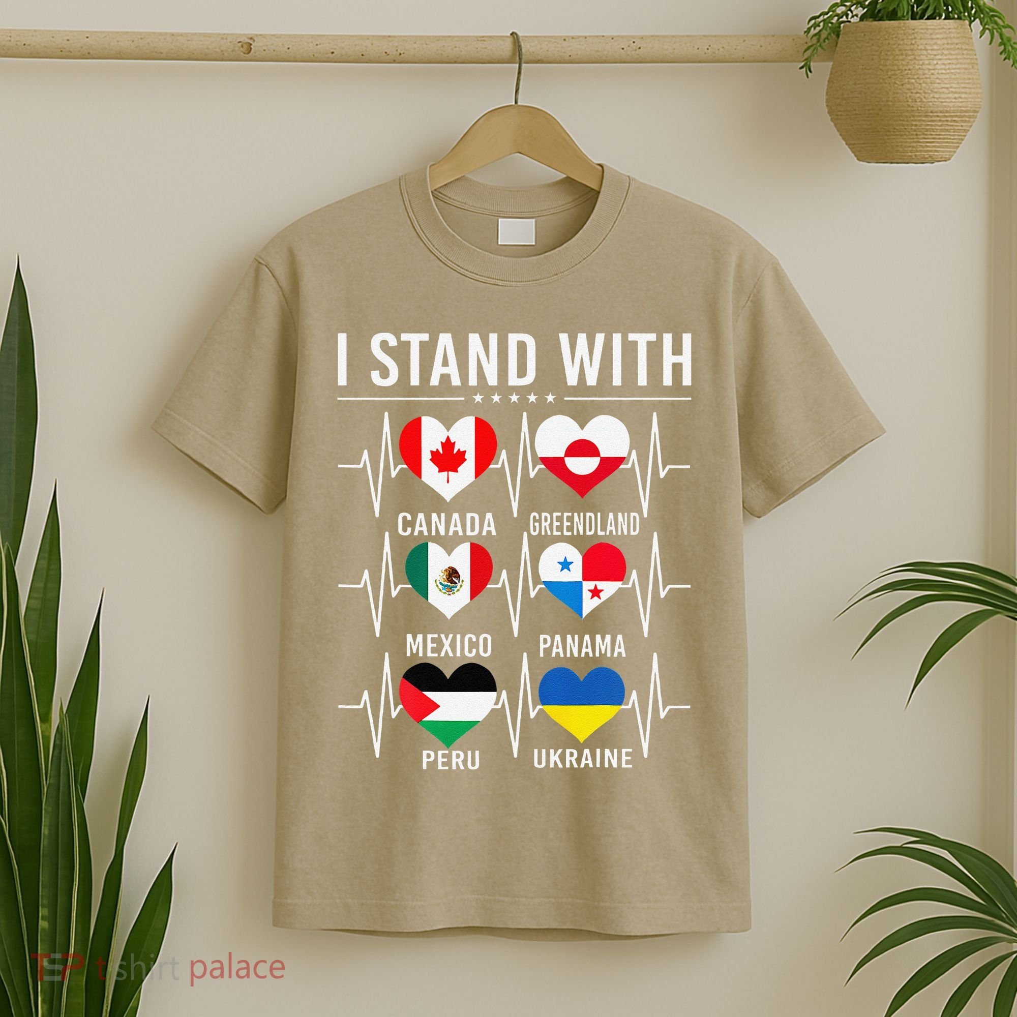 I Stand With Canada Greenland Mexico Panama Gaza Ukraine T-Shirt