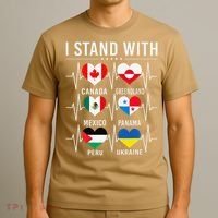 I Stand With Canada Greenland Mexico Panama Gaza Ukraine T-Shirt thumb 3