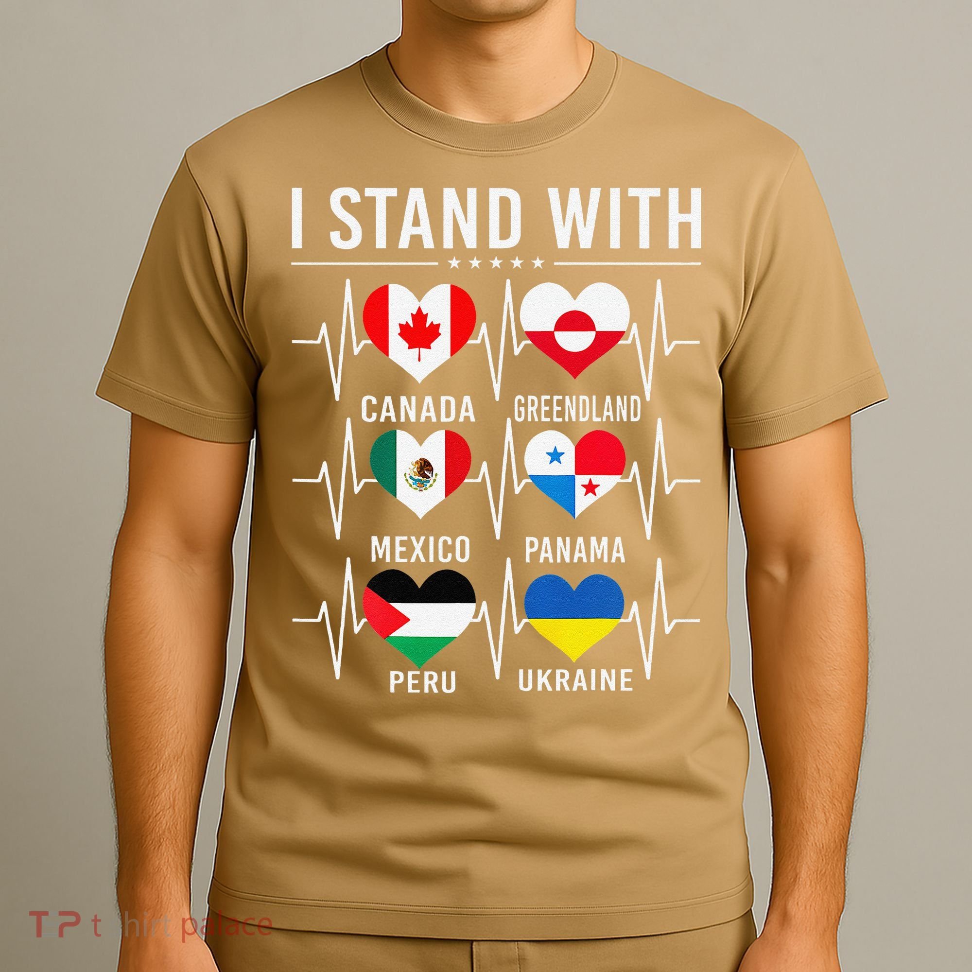 I Stand With Canada Greenland Mexico Panama Gaza Ukraine T-Shirt