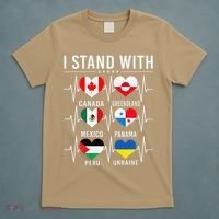 I Stand With Canada Greenland Mexico Panama Gaza Ukraine T-Shirt thumb 5