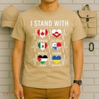 I Stand With Canada Greenland Mexico Panama Gaza Ukraine T-Shirt thumb 6