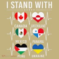 I Stand With Canada Greenland Mexico Panama Gaza Ukraine T-Shirt thumb 7