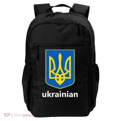 I Stand With Ukraine USA Support Ukrainian Pride Trident Backpack